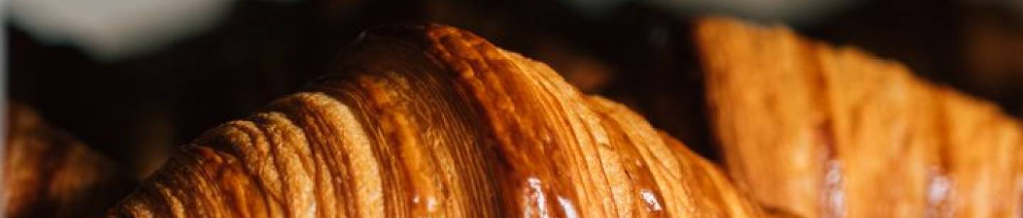 Pastries arranged on the Saha Bakehouse shelf