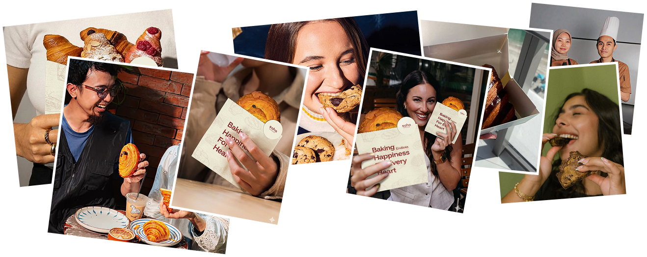 A collage of moments shared at Saha Bakehouse
